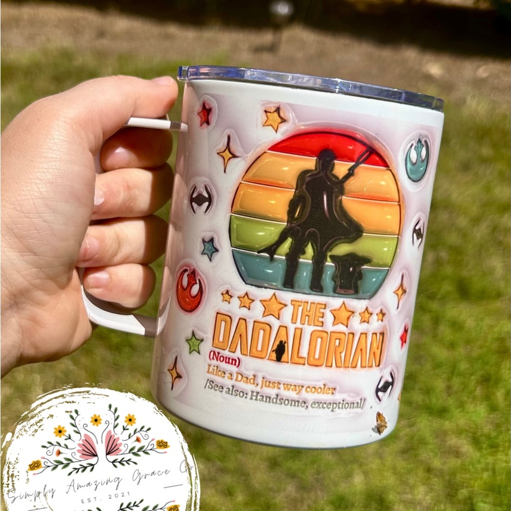 The Dadalorian Mug with Colorful Design